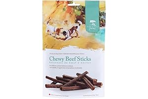Caledon Farms Chewy Beef Sticks: Delicious Dog Chews for Tail-Wagging Goodness (7.8oz)