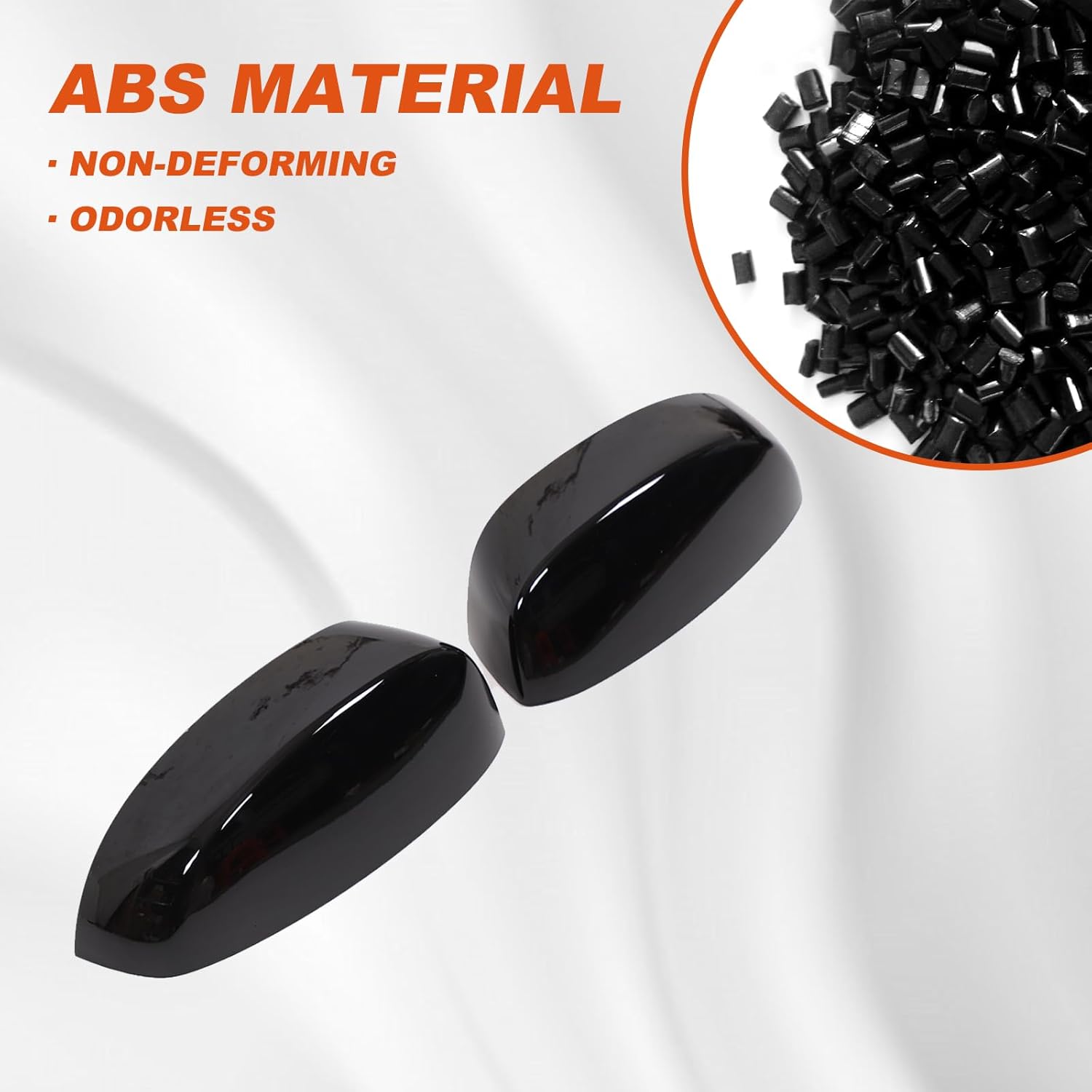 Fender Side Vent Cover Trim Rear View Mirror Cover Exterior Door Handle Cover Compatible with Cadillac Escalade 2007-2014,ABS Car Protector Cover Decoration Exterior Accessories (Glossy Black)