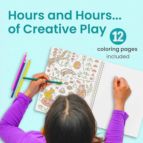 Miniatura 4 de Libro de actividades con calcomanías del mundo de princesas de Cupkin calcomanía lado a lado + libros de princesa para colorear para niñas de 4 a 8