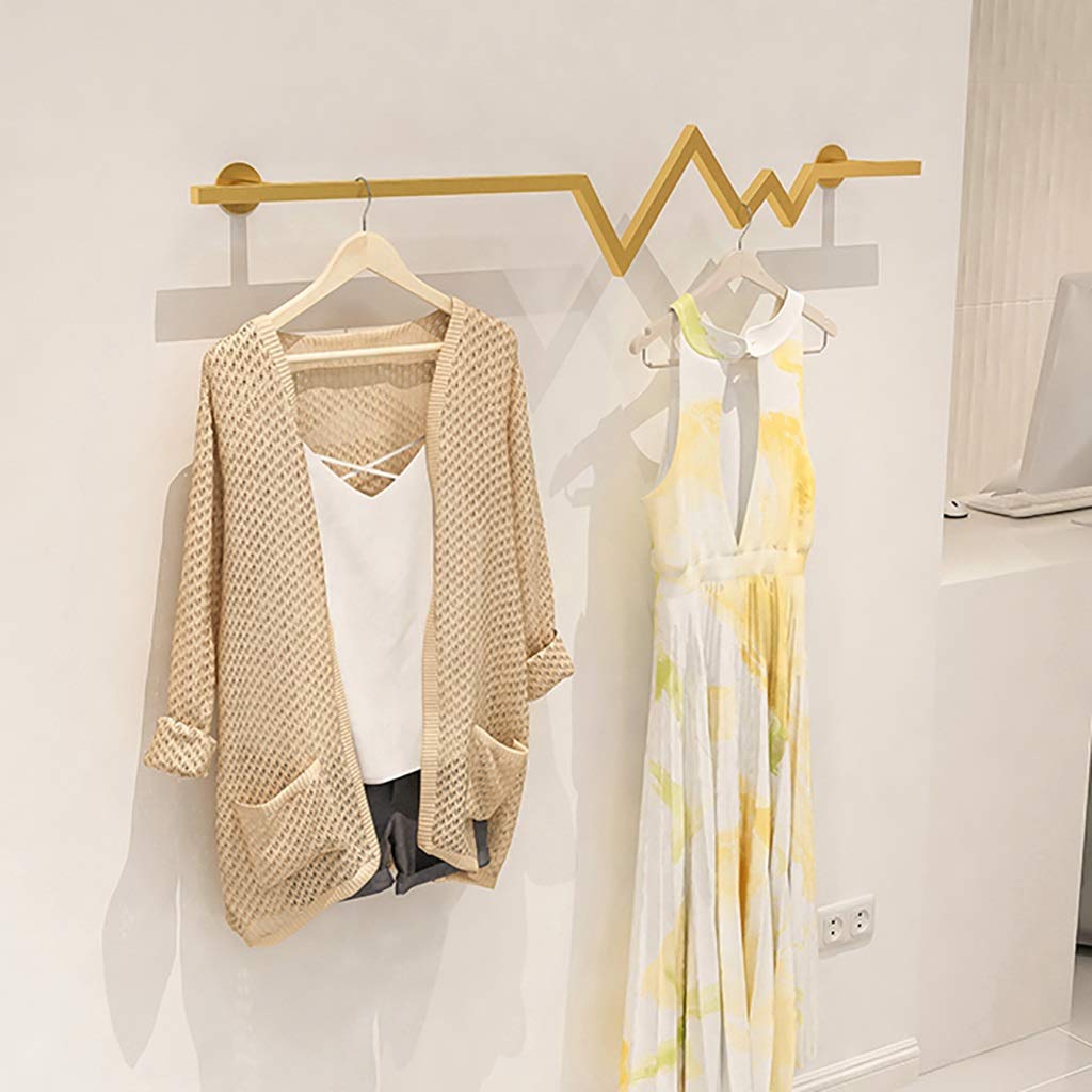 HPTHLY Wall Clothes Rack,Garment Rack,Commercial Clothes Display Rod,Hanger Storage Rack For Clothing Store,Iron Finished-80/100/120Cm (80 * 10Cm)