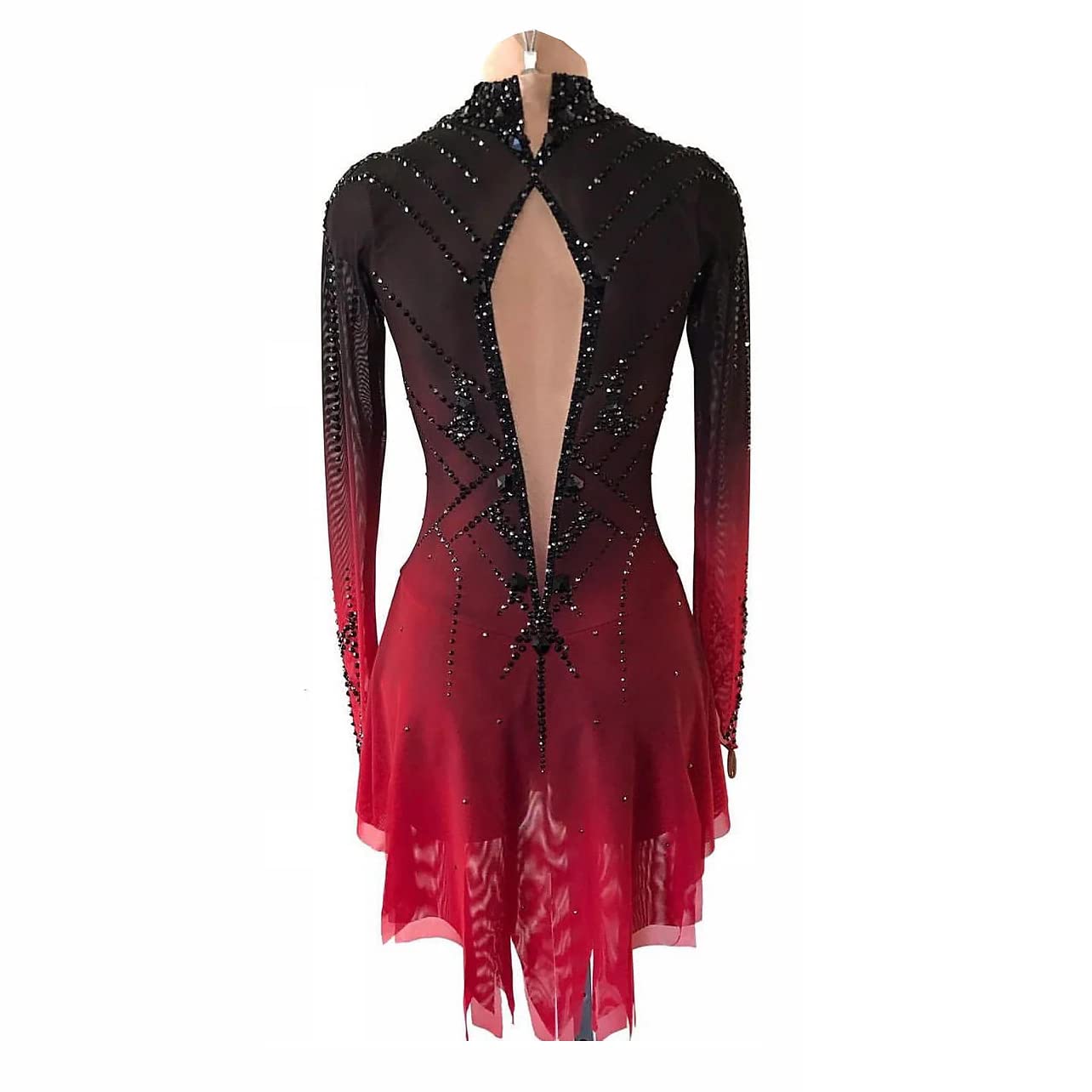 JRUIA Eiskunstlauf-Kleid Mit Langen Ärmeln – Handgefertigt, Hochelastisch, Mit Daumenloch & Strassverzierungen – Für Damen & Mädchen, Wettkampf & Training – Bitte Maße Angeben JRUIA Eiskunstlauf-Kleid Mit Langen Ärmeln – Handgefertigt, Hochelastisch, Mit Daumenloch & Strassverzierungen – Für Damen & Mädchen, Wettkampf & Training – Bitte Maße Angeben