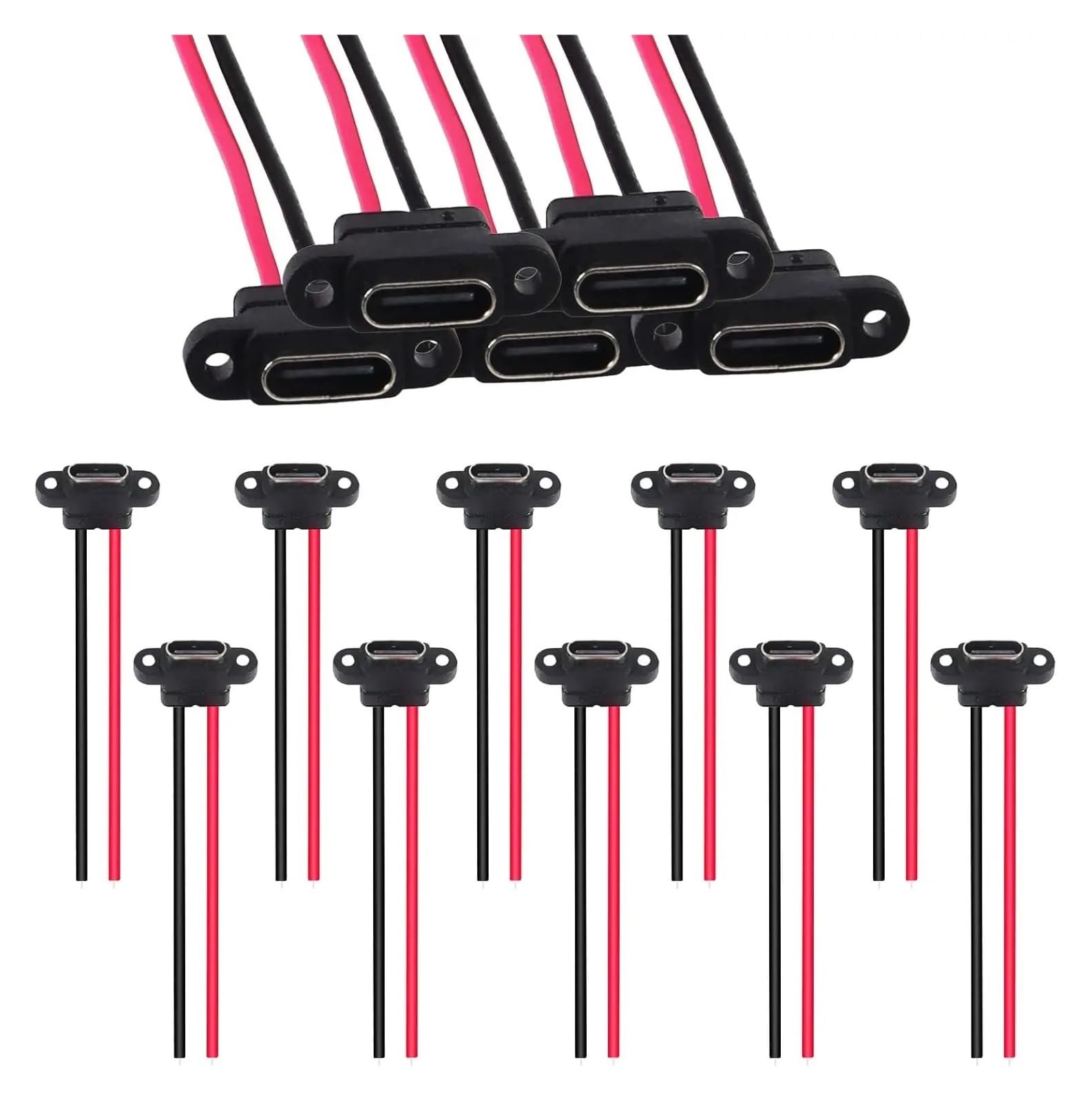 Connettore USB C a 2 pin SMD femmina per porta di ricarica con foro per vite
