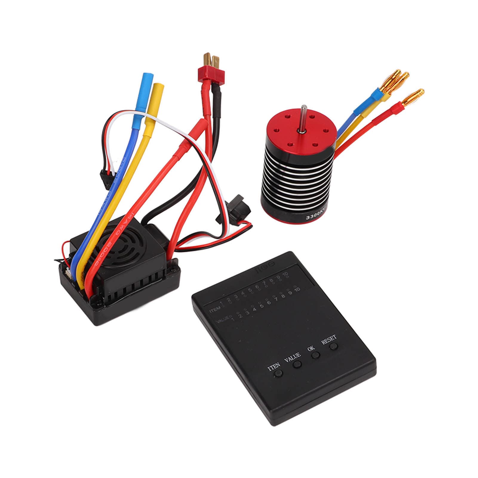 RiToEasysports Silnik Bezszczotkowy 3300KV, Ulepszony F540 3300KV Silnik 60A Wodoodporny ESC Combo CNC 6061 T6 Aluminiowe obudowę dla Samochodu Zdalnego Sterowania 1:10 RC