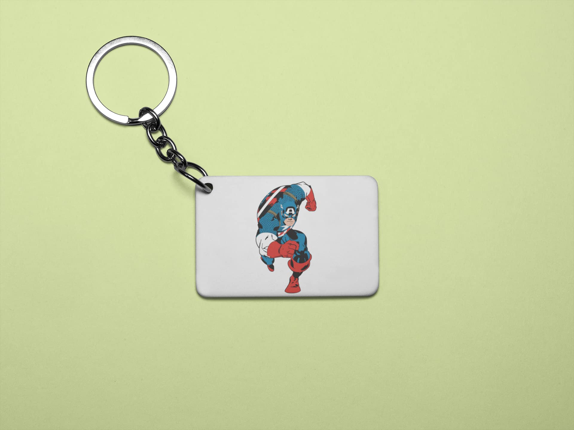 UNiOWN STORE Captain America running - Printed animated creature Keychain For Animation Lovers(Pack Of 2)