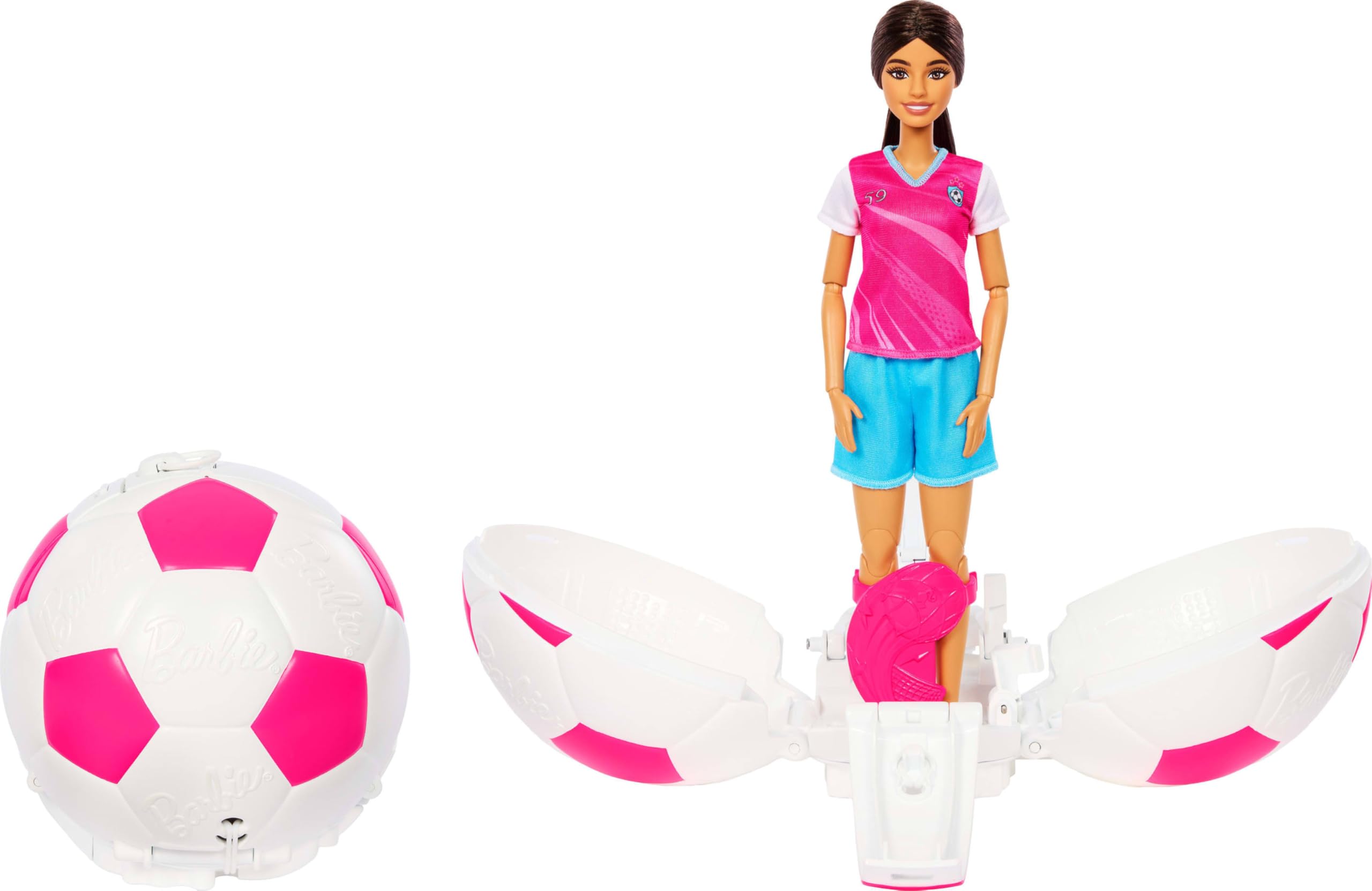 Barbie Football Player Roll and Reveal Doll
