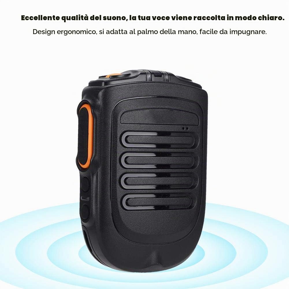 Microfono palmare, Wireless Bluetooth Walkie Talkie Microfono palmare PTT, Altoparlante radio portatile per uso domestico