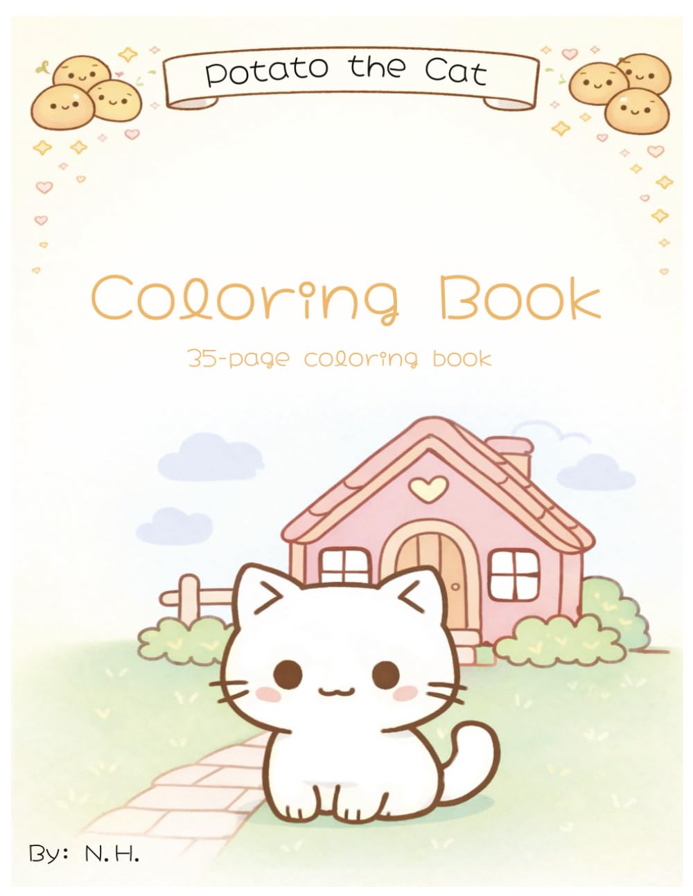 Potato the Cat Coloring Book 35-page coloring book