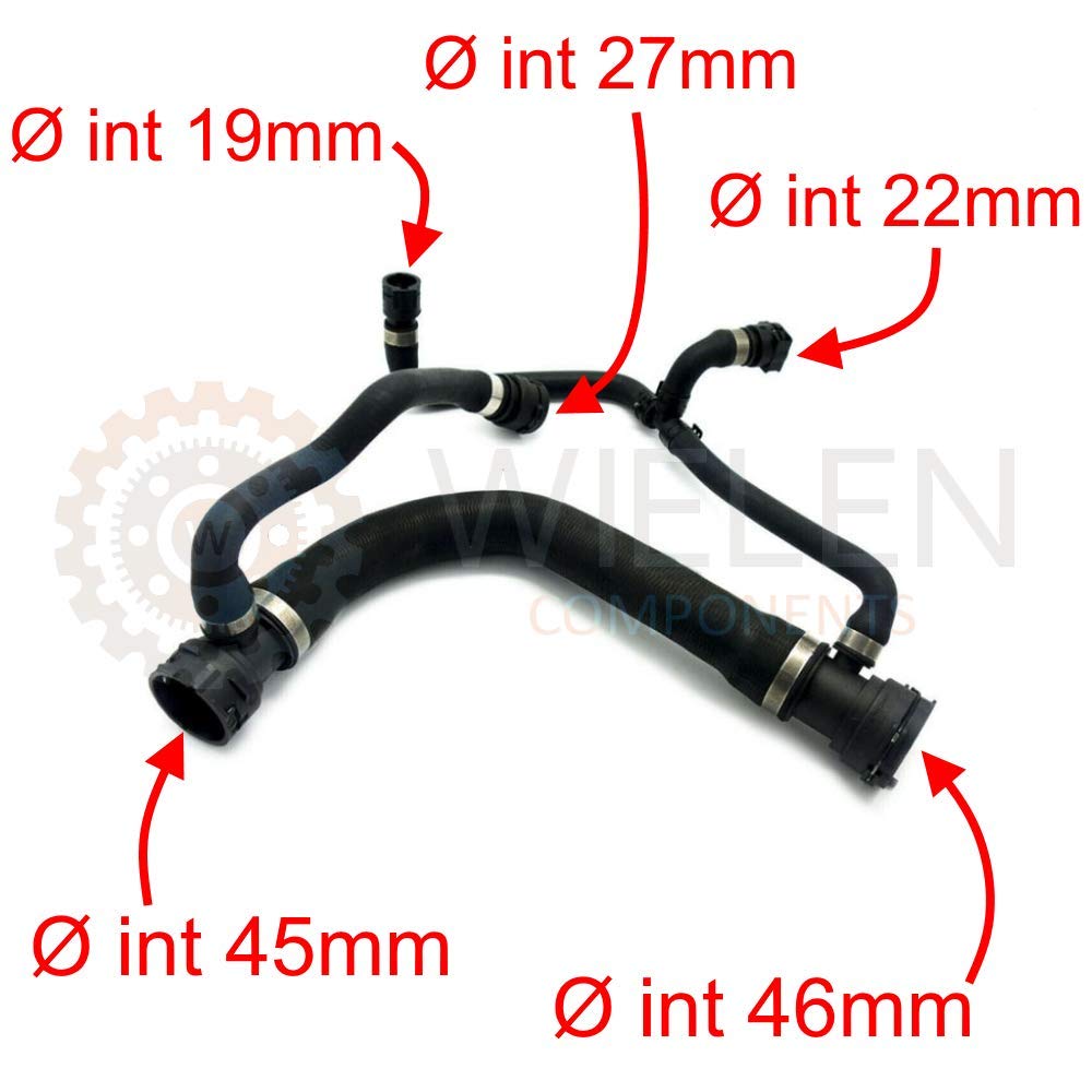 MANICOTTO RADIATORE COMPATIBILE CON TUBO RAFFREDDAMENTO ACQUA BMW 7 735i li 745i li 17127508010