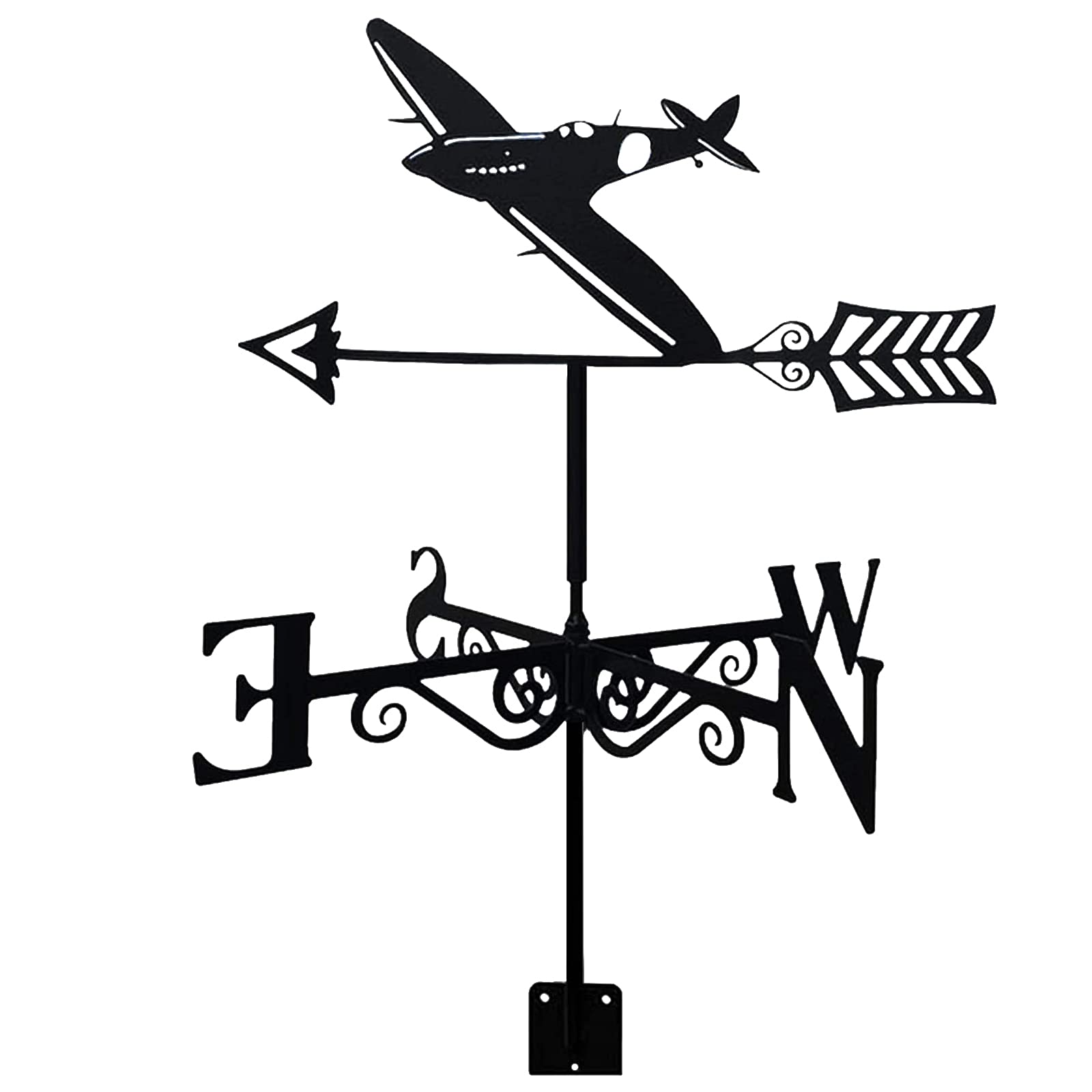 TAXXII Weather Vane,Stainless Steel for Garden Retro Wind Direction Indicator Creative Stake Weathercock Yard Cupolas Farm Sheds Decoion-Airplane
