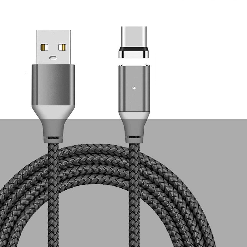YANSHG® Magnetic USB Type C Adapter Woven Knit LED Indicator Charger Cable For Android devices,OnePlus 5/5T,Samsung S8/S8 Plus/S9/S9+,Motorola and More Type C devices.(3.3ft,6ft,10ft)