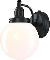 Vista 1 de Westinghouse Lighting 6121400 Eddystone - Lámpara tradicional de pared para exteriores con sensor de atardecer a amanecer, acabado negro mate