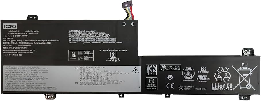 L19D3PD6 Battery 52.5Wh Replacement for Lenovo ideapad Flex 5-14IIL05 5-14ITL05 5-14ARE05 5-14ALC05 5-15IIL05 5-15ITL05 5-15ALC05 Series SB10X49071 5B10X49075 L19M3PD6 L19L3PD6 L19C3PD6 11.52V