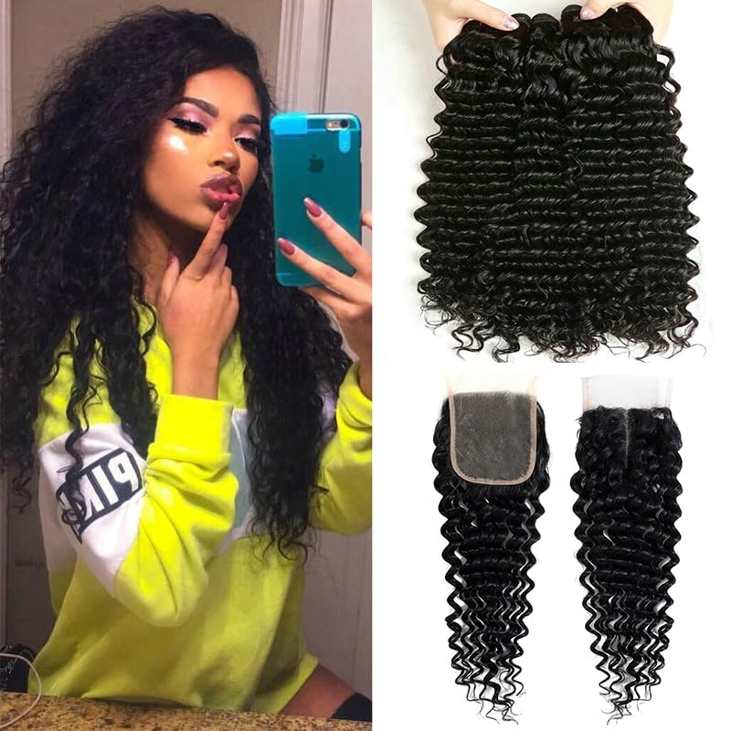 Tissage bouclé profond pour femme : des extensions de cheveux humains parfaits au quotidien