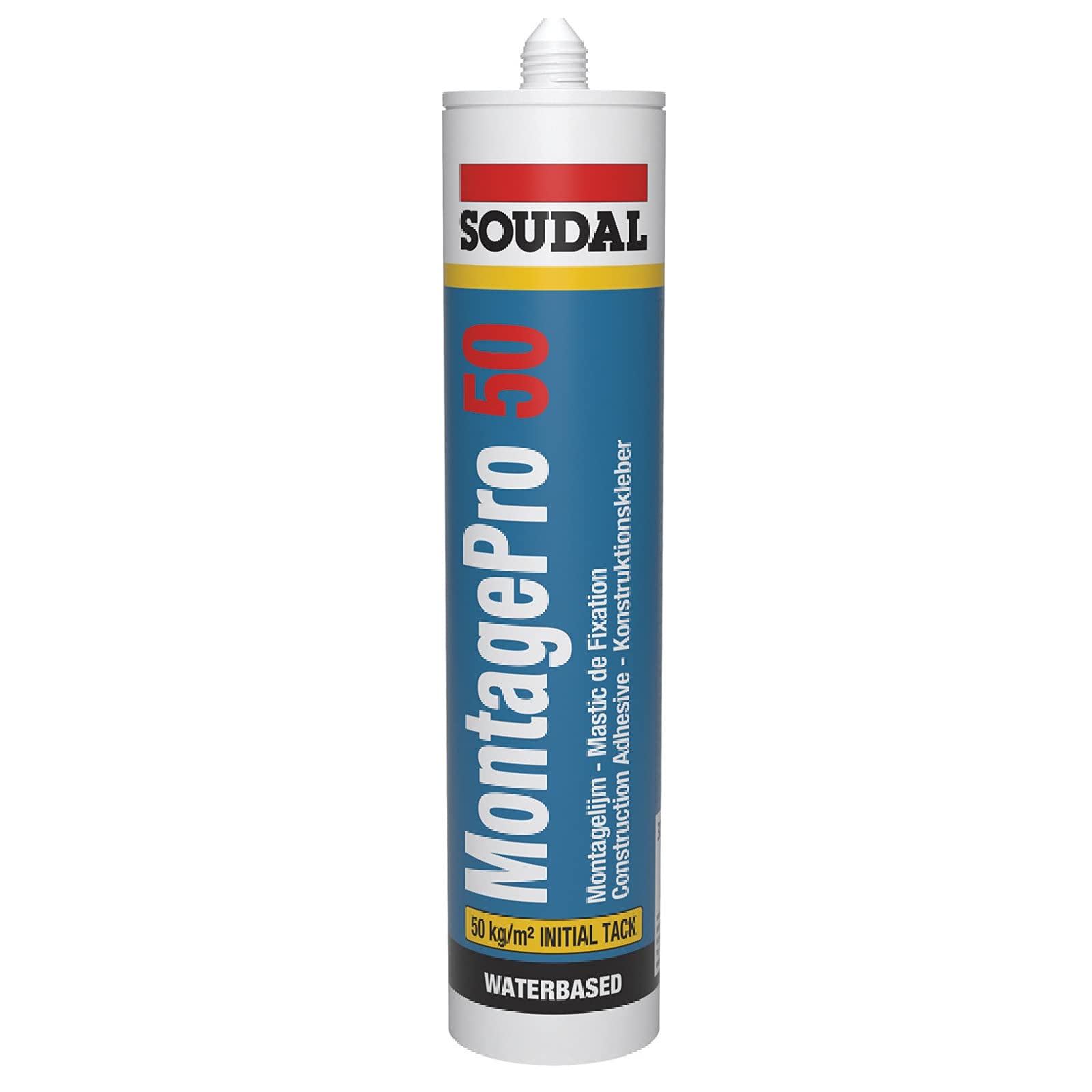 12x MontagePro 50, Montagekleber, 310ml, weiß