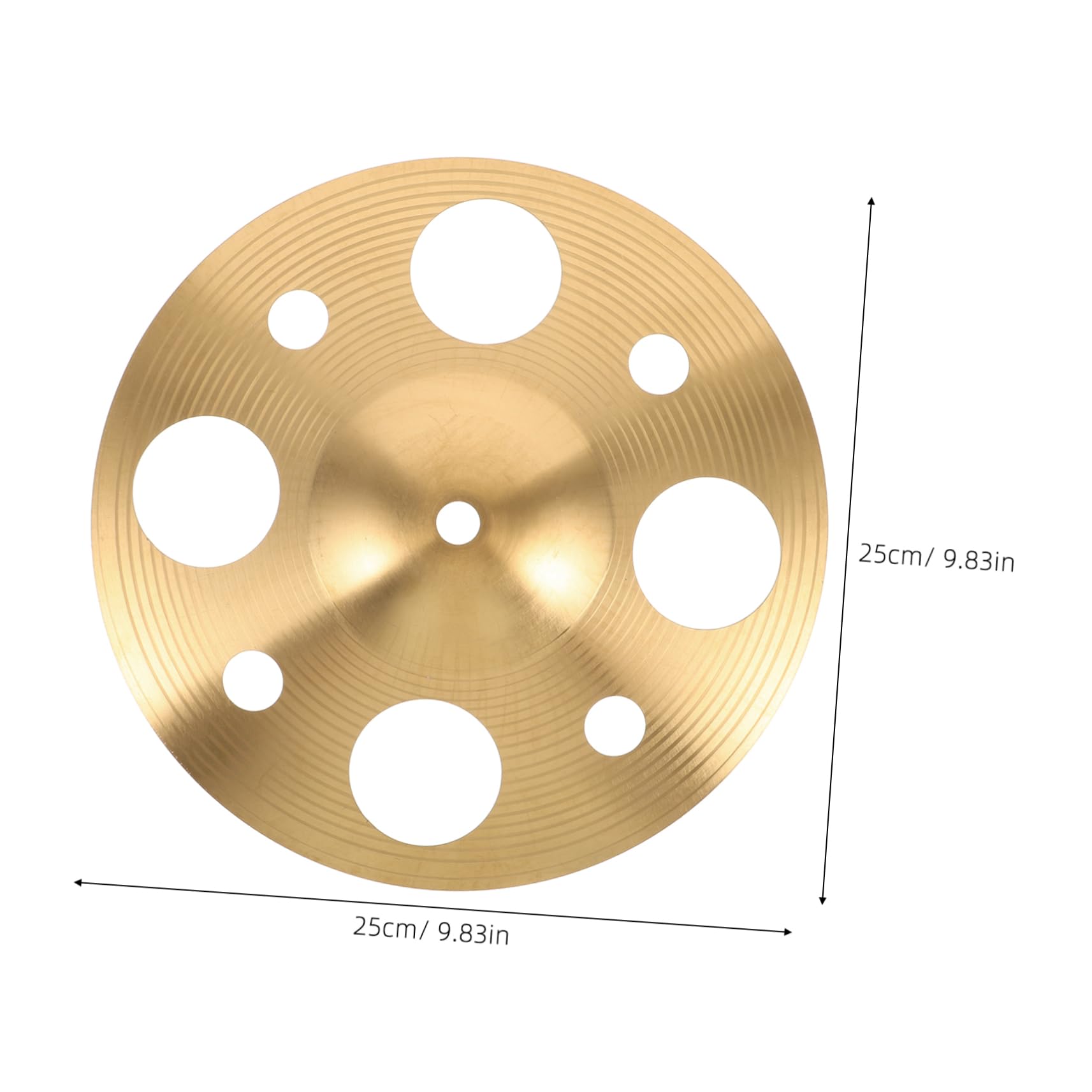 VANZACK Alloy Crash Cymbal with Hole Comfortable Hand Cymbals for Enhanced Sound Penetration Lightweight Design for Outdoor Music Creation Band Rehearsals