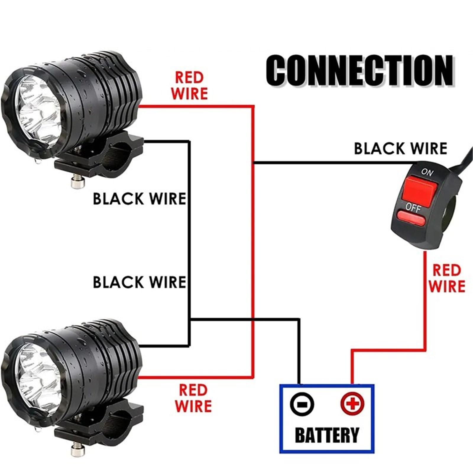 LED Fendinebbia Fari LED Da 60W Faro Moto | Fari Ausiliari Per Moto 2 Pezzi Faretti Aggiuntivi Lampada A LED 60 W 12 V -80 V Bicicletta Per Auto Moto Guida Fendinebbia