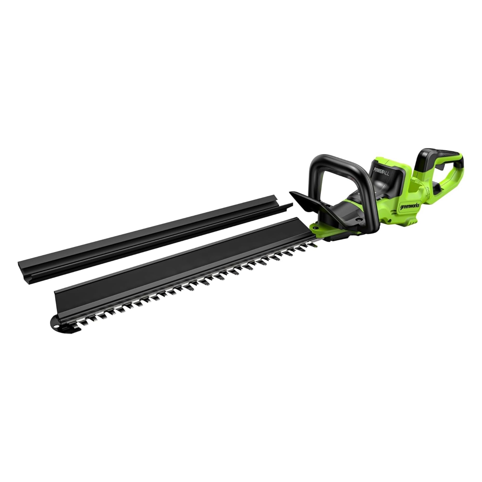 Greenworks HT6602RA1 akumulatorowe nożyce do żywopłotu, 24 V, 66 cm, bezszczotkowy silnik, podwójna krawędź tnąca 30 mm, uchwyt obrotowy 180°, Hedge Sweeper