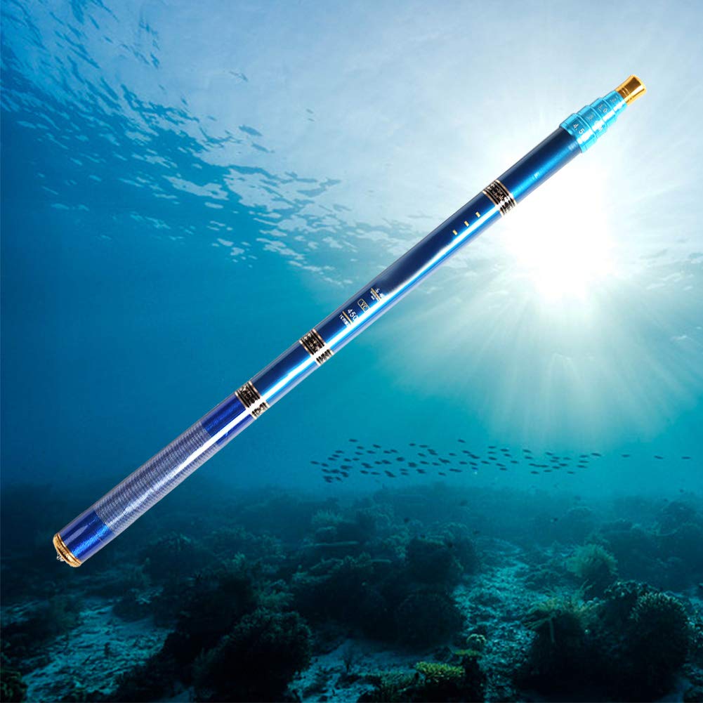 Canne à Pêche Télescopique, Mini Canne à Pêche, Lancer, Légère, Portable Et Robuste En Fibre De Verre Pour La Pêche Sur Roche, Pêche En Mer (2.1