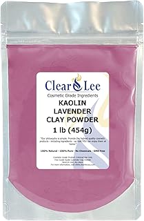 ClearLee Kaolin - Polvo de arcilla de lavanda...