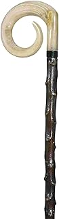 Echt SCHOTTISCHES RAMSHORN auf edlem Schwarzdornschuss Gehstock