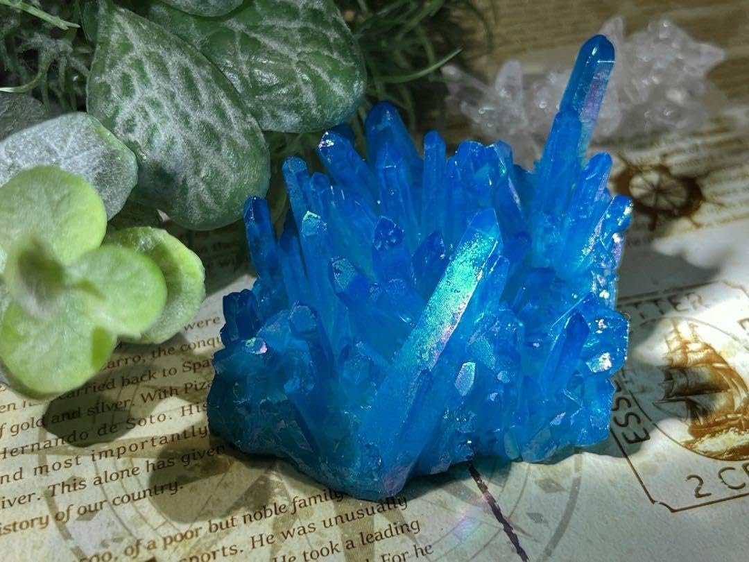 Amazon.co.jp: 七色の夢? オーラ水晶 クリスタル クラスター