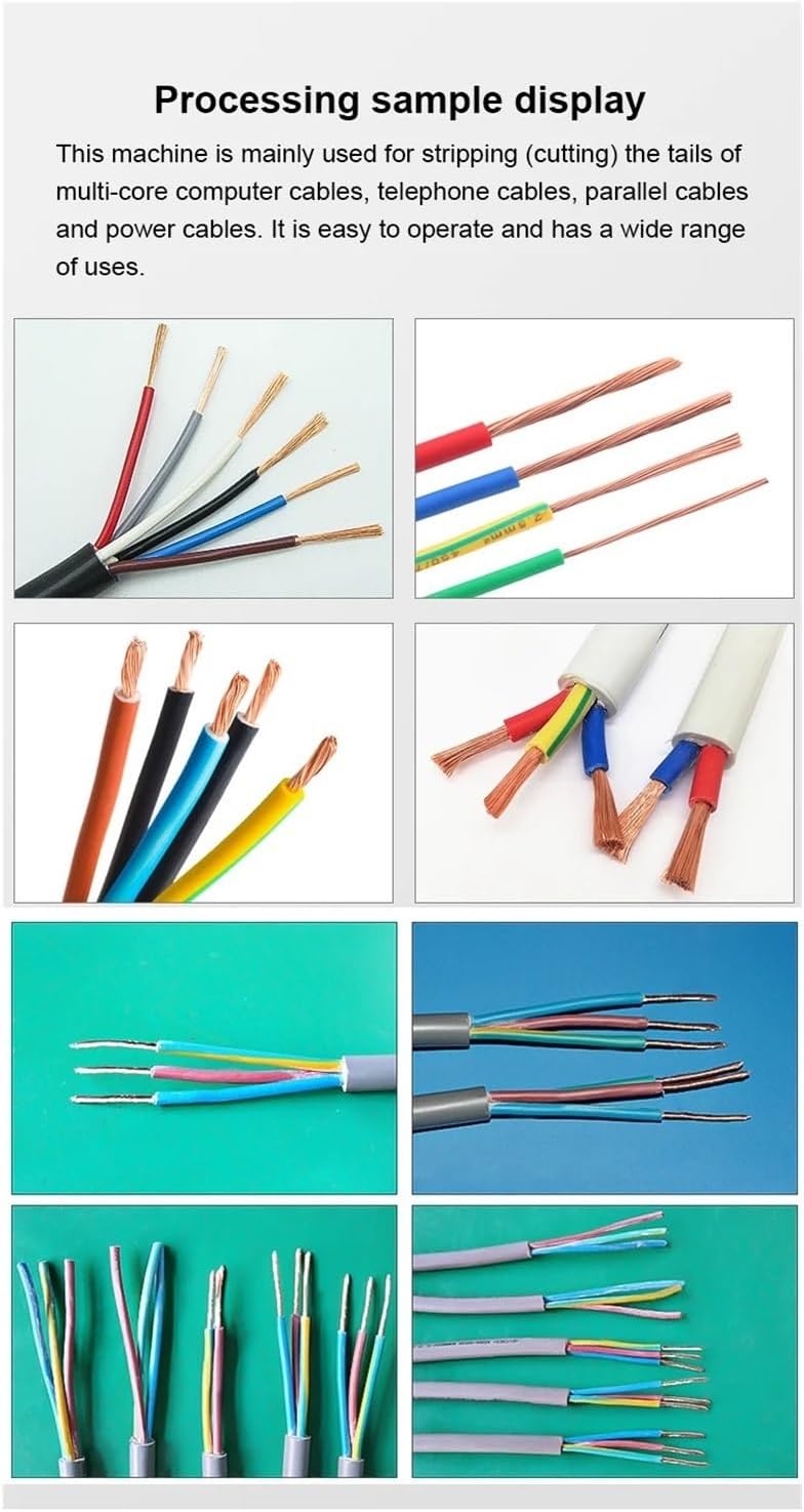 Yarn Ball Winder, 4F Pneumatic Wire Stripping Machine, 25mm 32-14AWG Multi-core Sheathed Wire,Winding Wire Cable Core Wire Stripping Machine,for Knitting Enthusiast