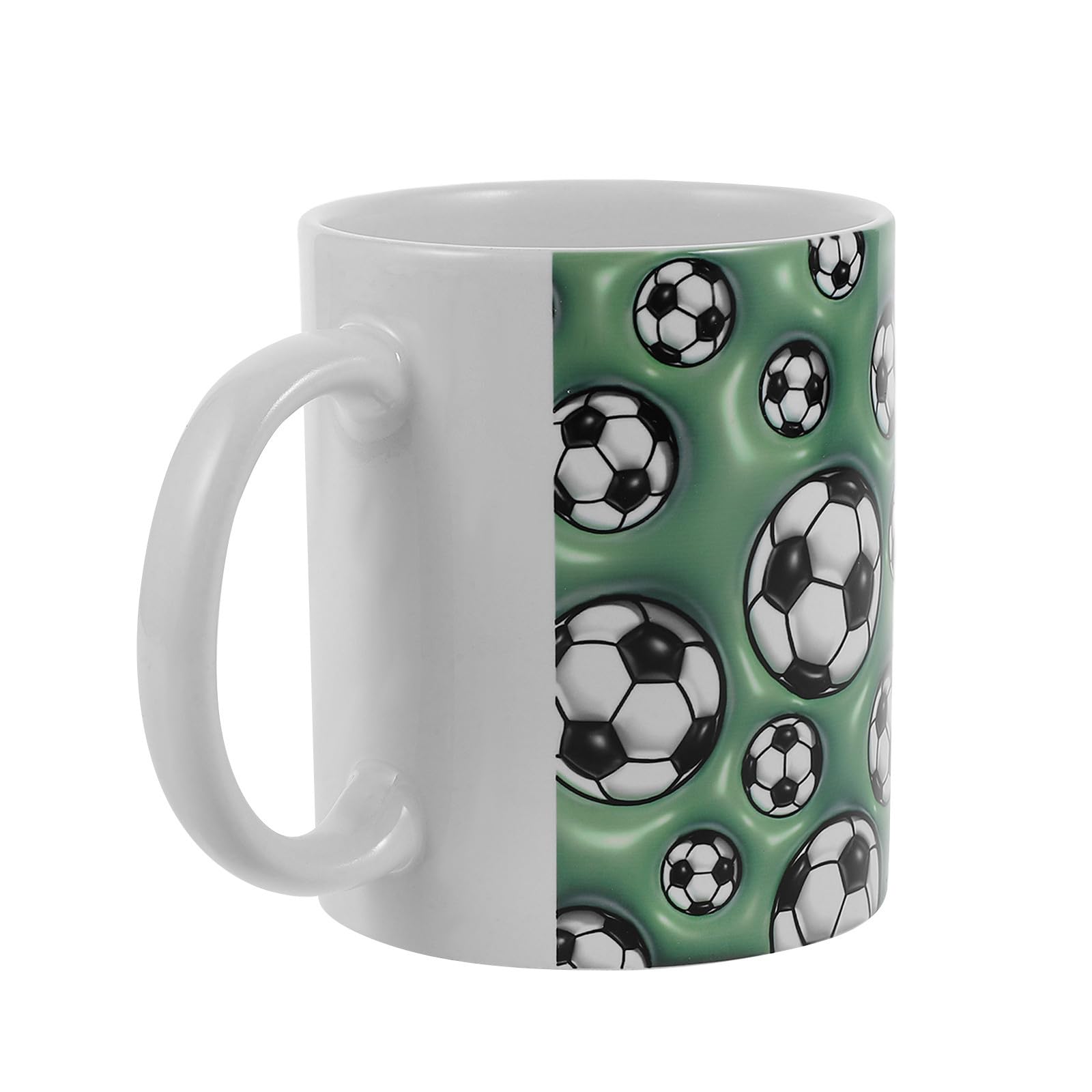 STOBAZA 5 Pezzi Tazza da Caffè in Ceramica Tema Calcio per Appassionati