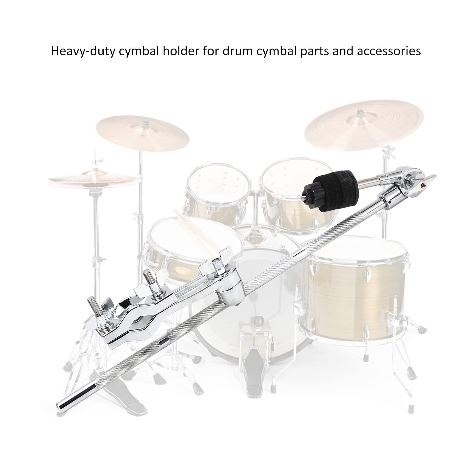 Brazo de Platillo Soportes de Platillo Kit de Plata Abrazaderas de Extensión con Almohadilla de Fieltro Accesorios para Instrumentos de Percusión
