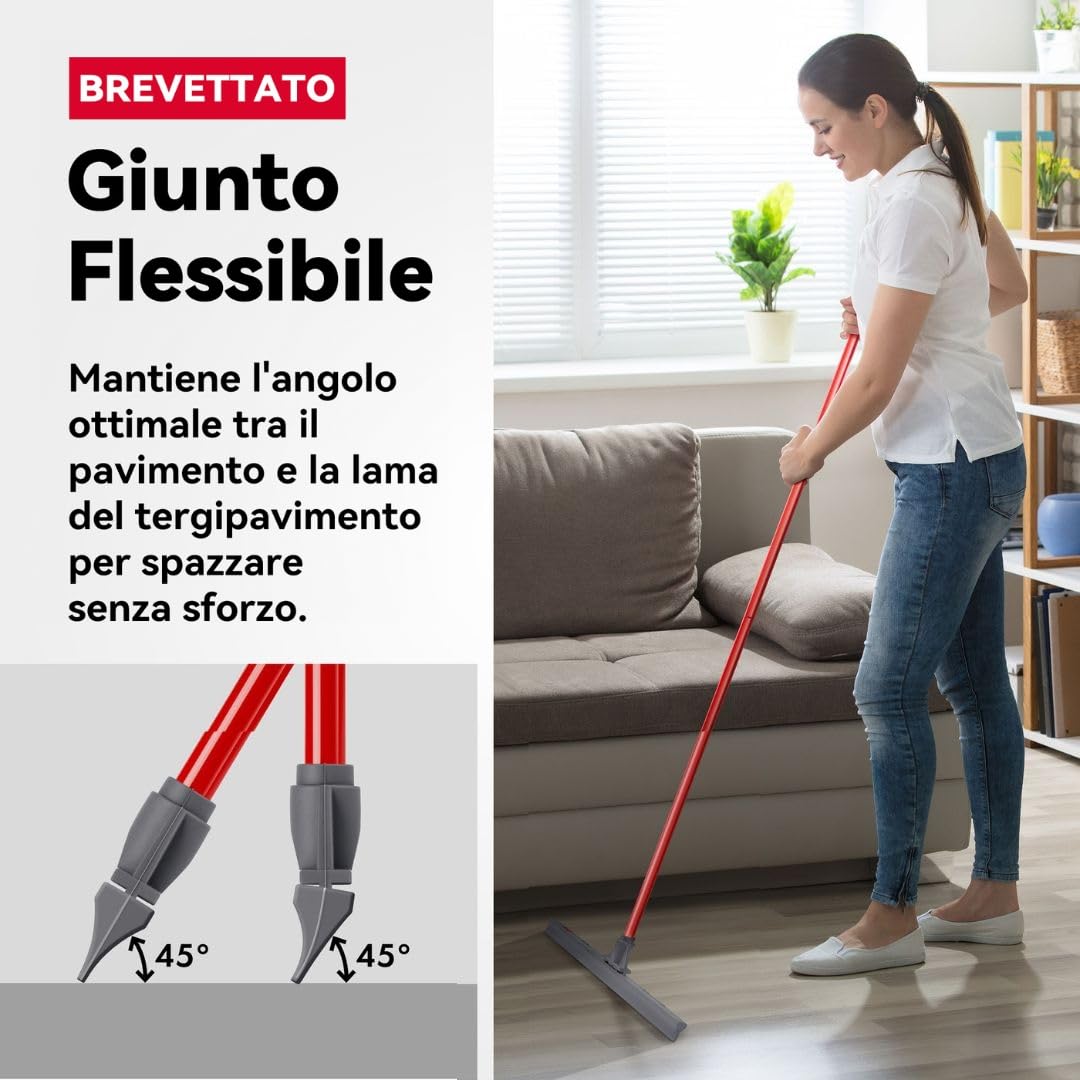 KOTARBAU Tira Acqua Pavimenti Professionale 90 Cm – Tergipavimento In Acciaio Con Schiuma Morbida Per Esterni, Garage, Doccia - 3