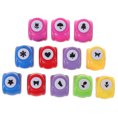 TEHAUX 12 piezas de papel de arte perforador perforador de corazón para manualidades, formas de perforación, esquina de papel, herramientas para