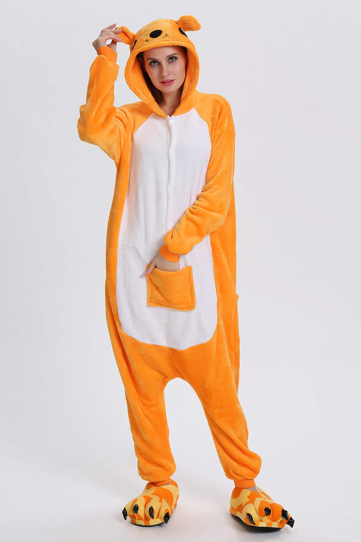 Monkey Kigurumi Flanela Jednorożec Piżamy Bielizna Nocna Kostium Onesie 3D Nowość Tygrys Kreskówka Zwierzę Cosplay Kostiumy Karnawał Halloween Boże Narodzenie Specjalistyczne ubrania dla