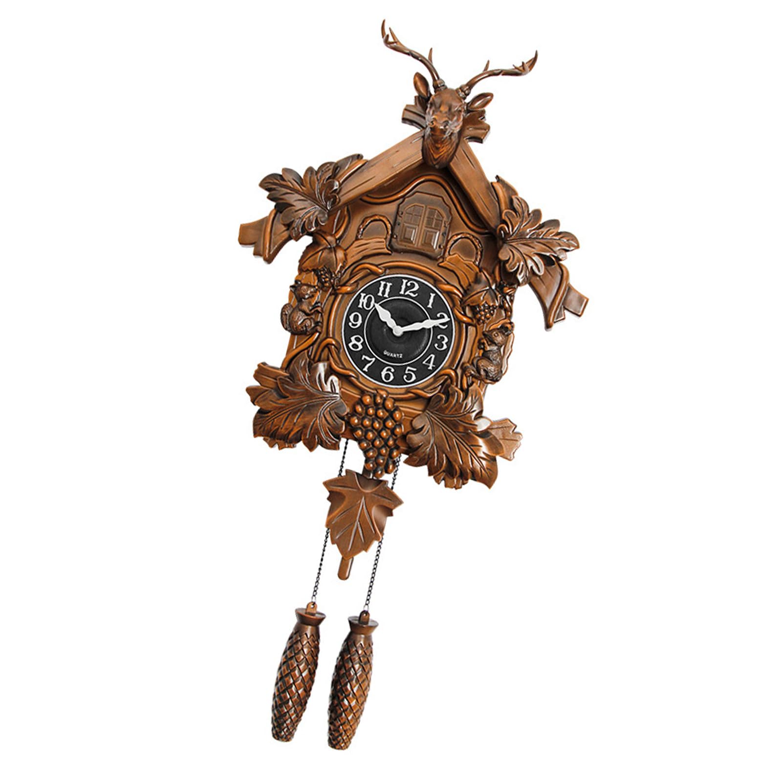 Horloge murale silencieuse tête de cerf en aluminium mécanisme précis et moderne