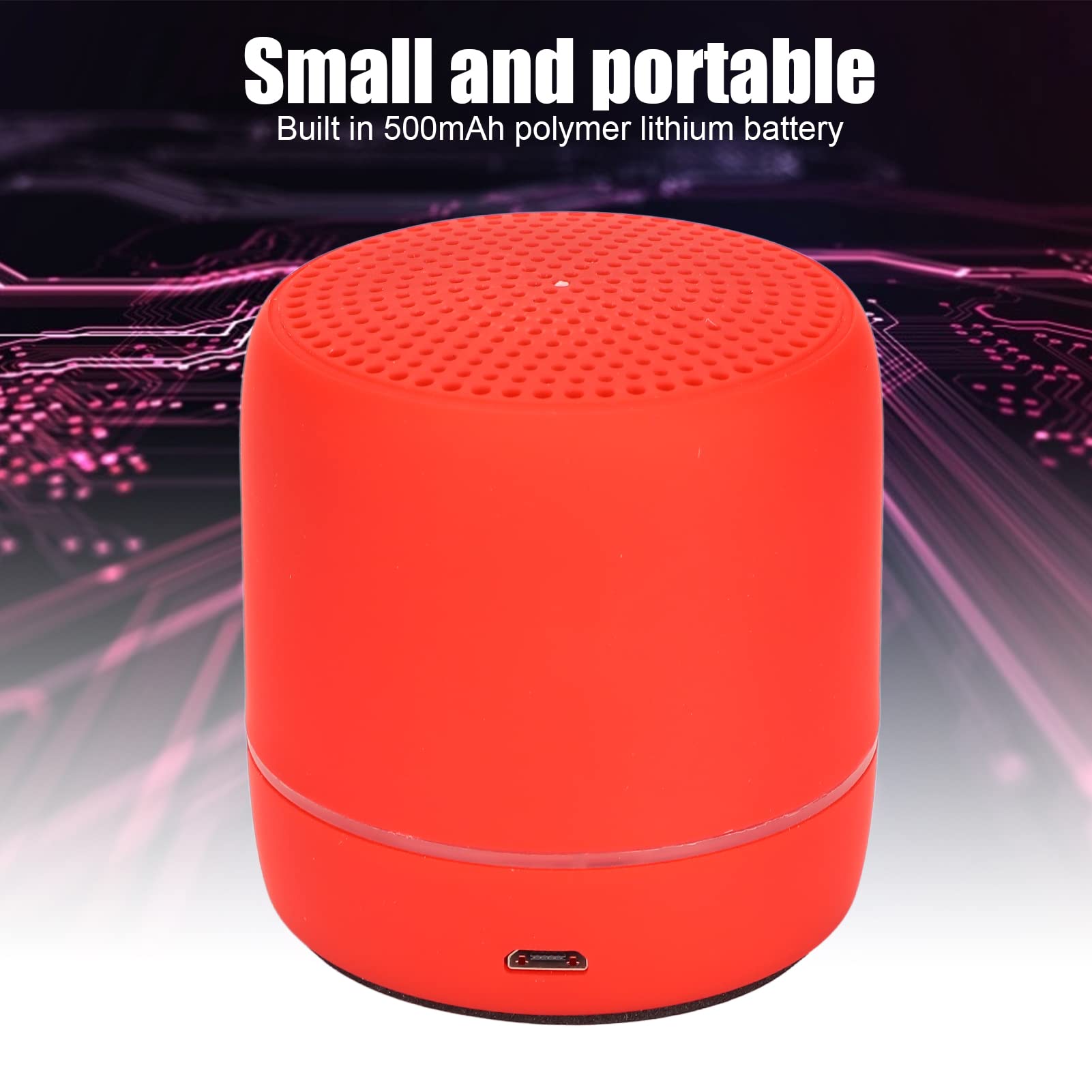 Altoparlante Bluetooth Portabile Dpofirs In Lega Di Zinco, 5W, Touchscreen LED, Batteria 1200mAh (10h) – Supporta MicroSD, Chiamate, Calendario E Meteo