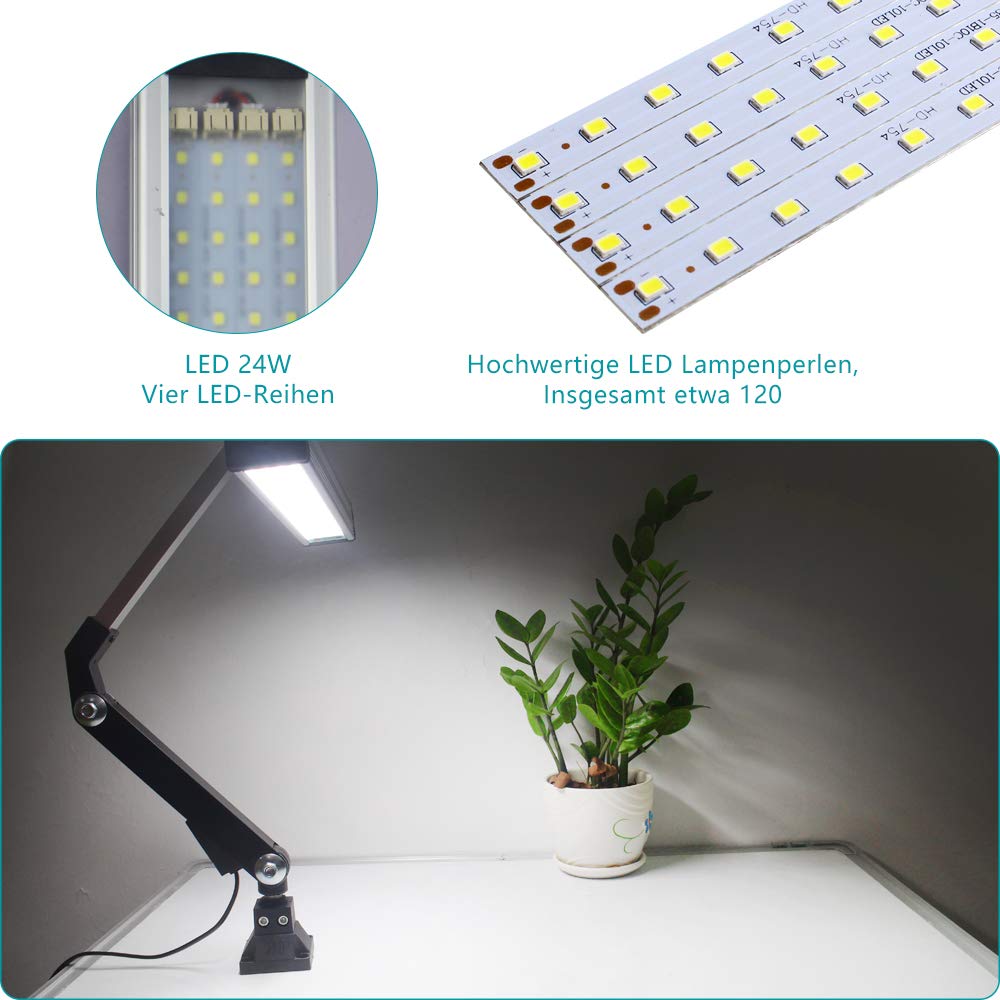 SHUN CAN DA LED Werkzeug Drehmaschine Lampe Maschinenleuchte Lange Arm 40w 110V220V Arbeitsleuchte einstellbar Wasserdicht Arbeitsscheinwerfer (40W)