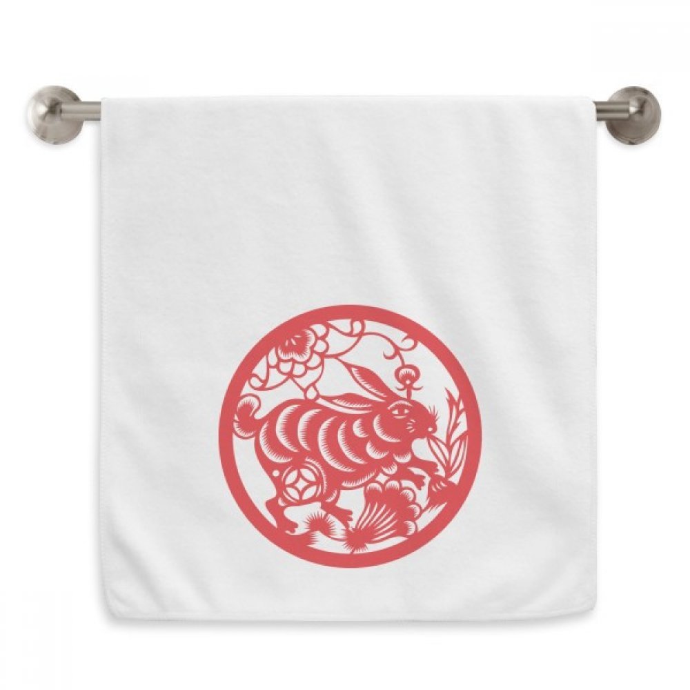 Serviettes débarbouillettes Lapins zodiaque blanc 13x29 pouces absorbantes