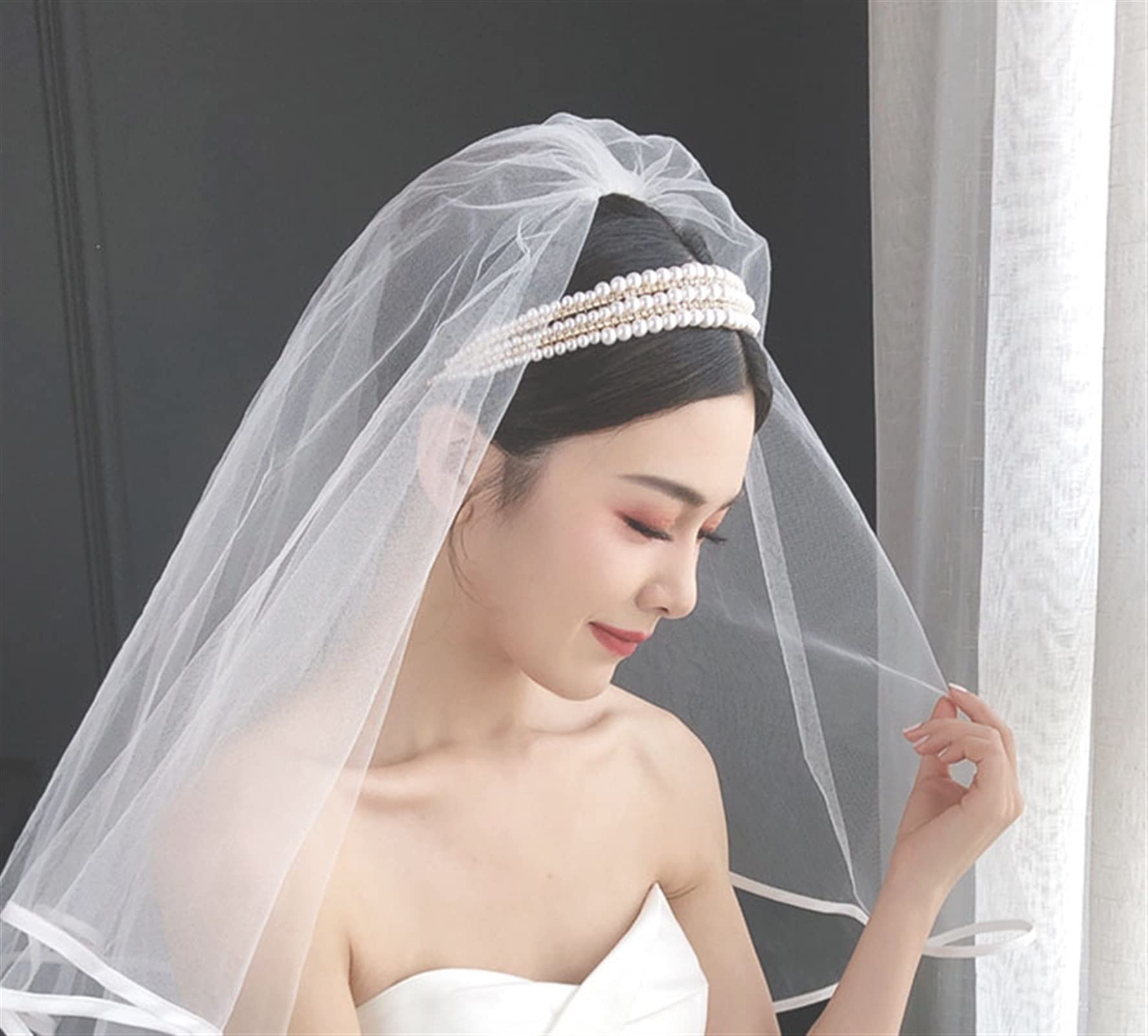 Tocados de Boda Cabello Nupcial Joyería Tiaras Coronas Pearl Crystal Headbands Hairbands Mujeres Novia Headwear Accesorios de Boda Tocado Novia