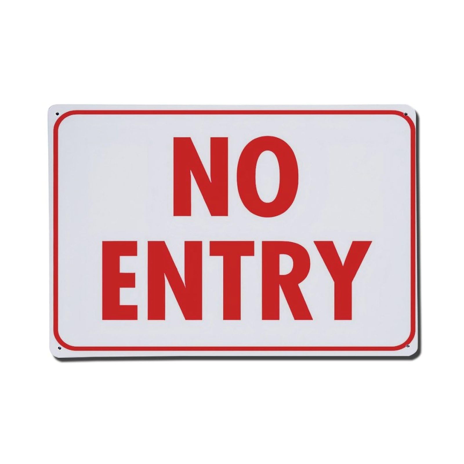 No Entry Sign Vintage Aluminium Metal Sign, Retro Wall Decor for Home, Bar, Garage & Farmhouse 20x30cm