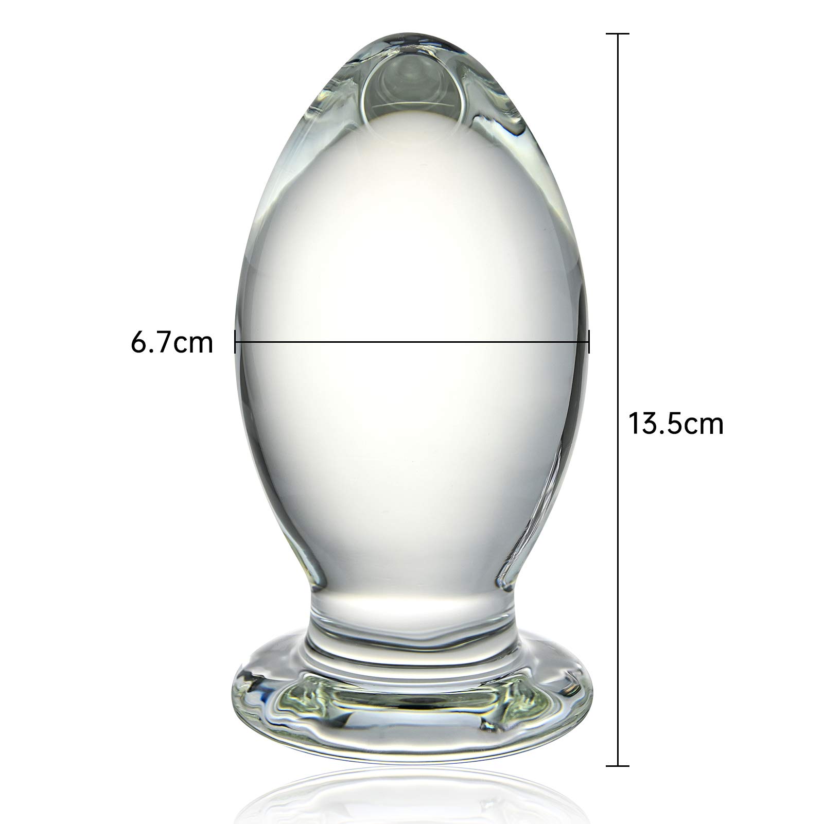 Cristal Analplug Glasdildo cristal Anale estimulación Buttplug, Roluck Analspielzeug para mujeres y hombres