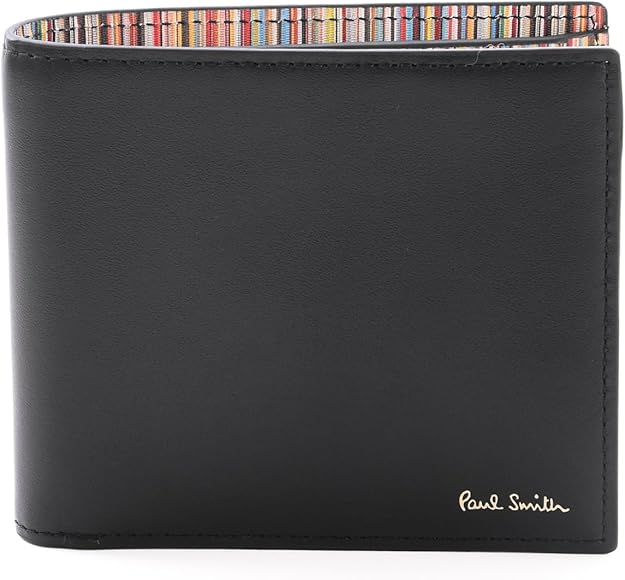Amazon | シグネチャーストライプインテリア 2つ折り財布 レザー 小銭 