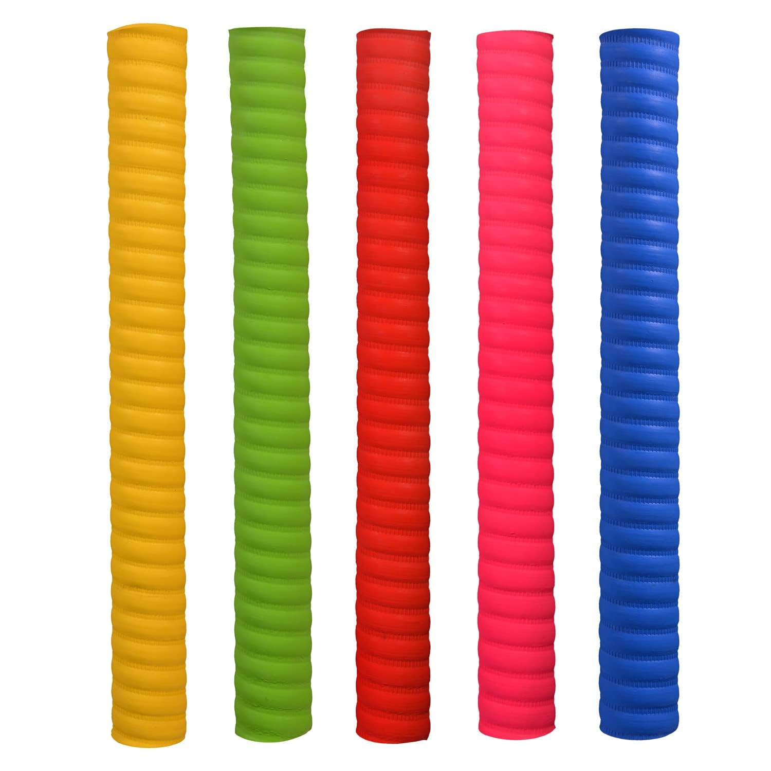 DSC Coil Colored Cricket Bat Grip | Color: Multicolor | Pack of 1 | Material: Rubber | Better Shock Absorption | Enhanced Control | Simple Installation | Usage for All Players | Comfortable Fit