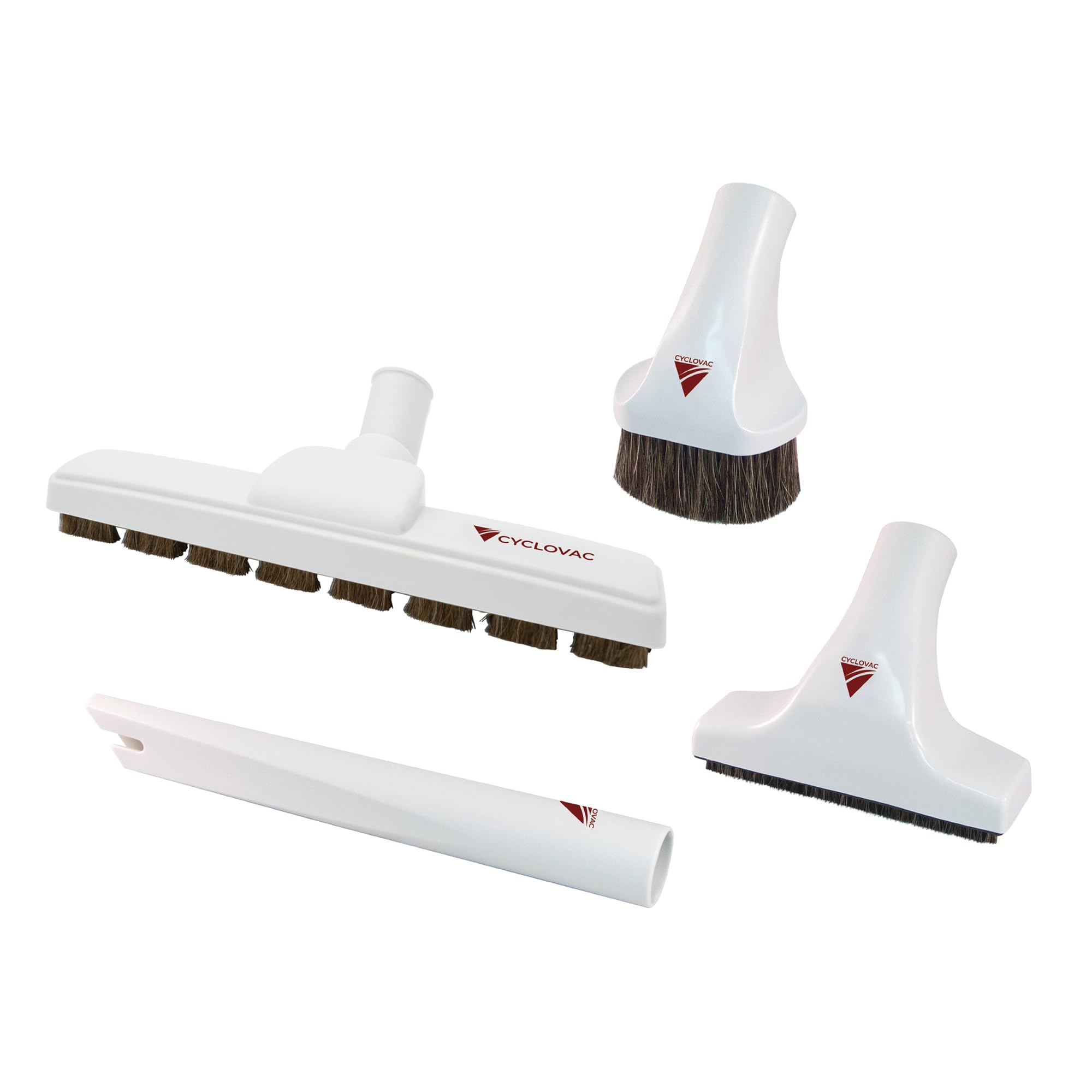 Cyclovac - Aspiradora central premium de 4 piezas - Kit de limpieza de accesorios de cepillo Super Luxe - Diseñado para adaptarse a todas las marcas