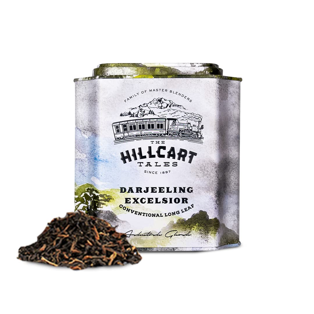 The Hillcart Tales Darjeeling Excelsior Conventional Long Leaf Tea | Loose 150 Grams Tea | Authentic Darjeeling Long Leaves Black Tea
