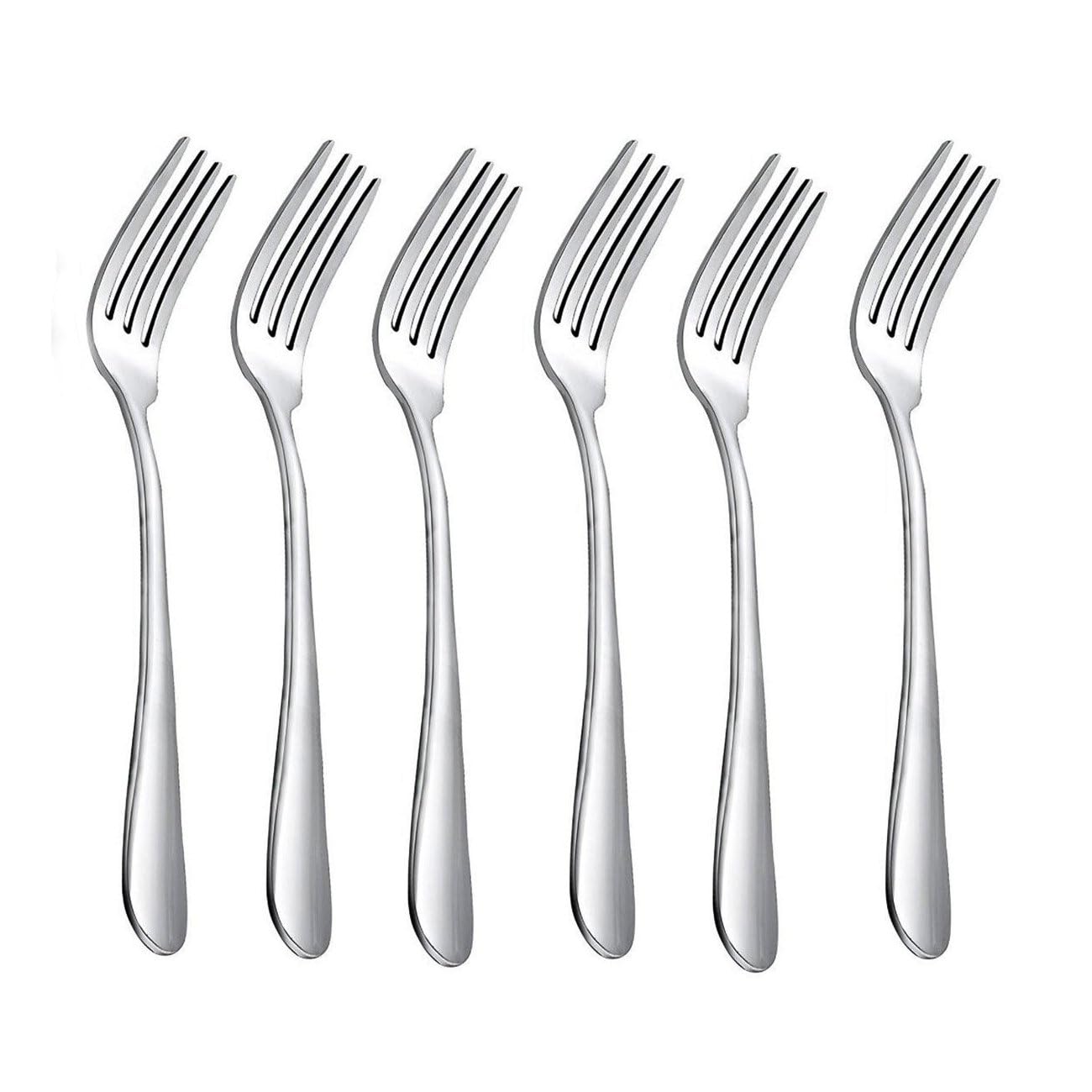HornTide 12-Piece Tasting Forks Set 2 Tines Appetizer Fork For Dessert Fruit Salad Stainless