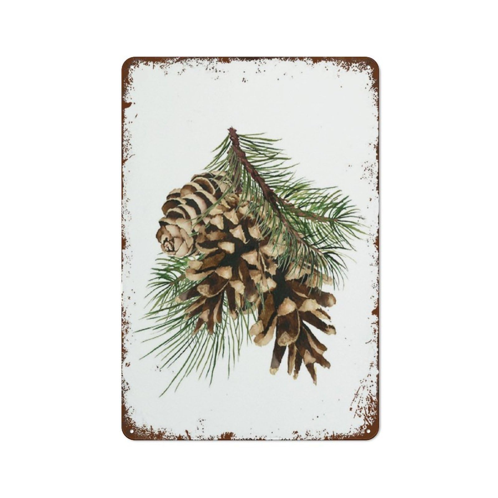 Rustic Wall Decor Rustic Home Decor Pine Cones Pinecone Decorations for Home Winter Decor Farmhouse pine cone decor art prints For Home Wall Cafes Bar Man Cave Office Garden Kitchen Decor 8x12 inch