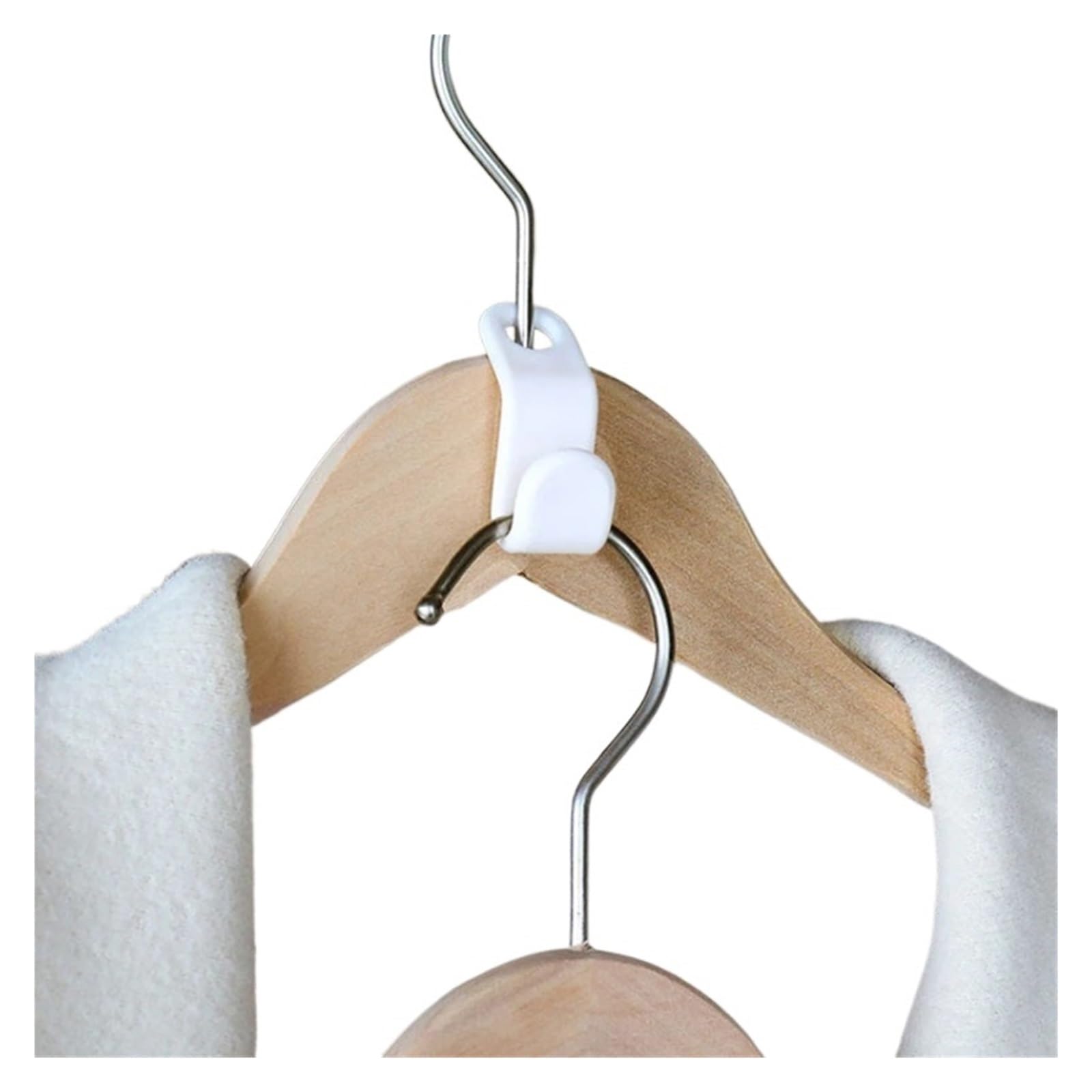 Hangers for Clothes Space Savers 300 Pcs Hanger Connector Clips - Space-Saving Extenders to Tidy Up Closet Spaces