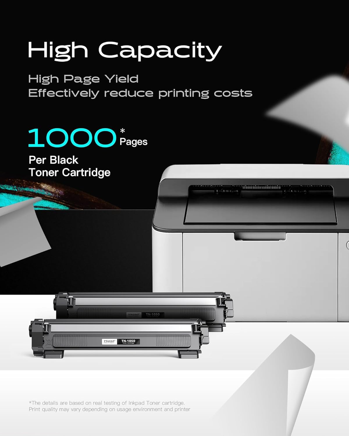 iNKPAD TN1050 TN-1050 Cartucce Toner Compatibili per Stampanti Brother DCP-1612W MFC-1910W HL-1110 HL-1212W DCP-1610W HL-1210W DCP-1512 HL-1112 MFC-1810 DCP-1510 (4 Nero)