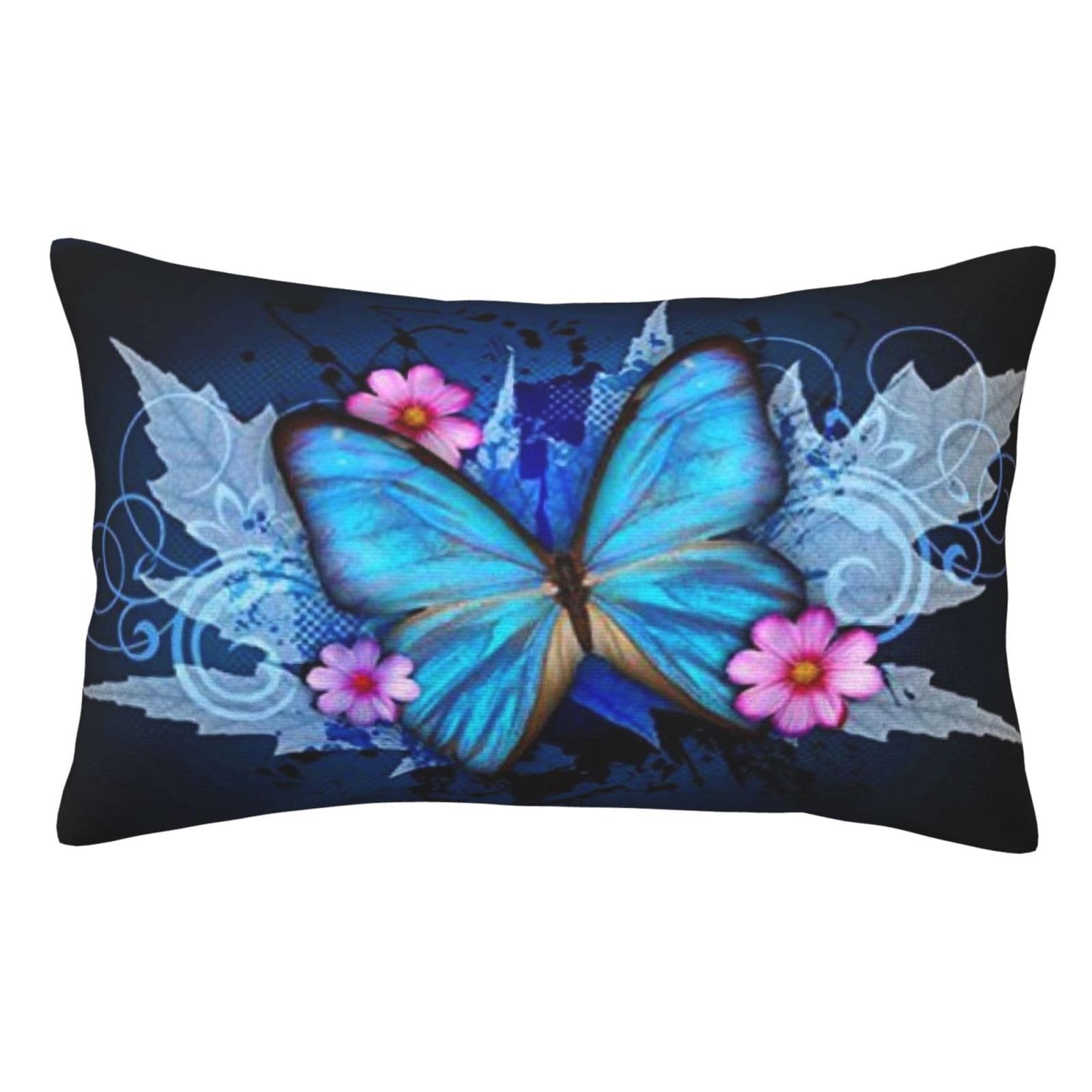 Soft Plush Pillow Cover For Sofa & Bed, Cute Butterfly, Standard Furry Throw Pillow Case 35x50 cm, Decorative Cushion Cover For Bedroom Living Room Decor, Hidden Zipper Pillowcases For All Seasons