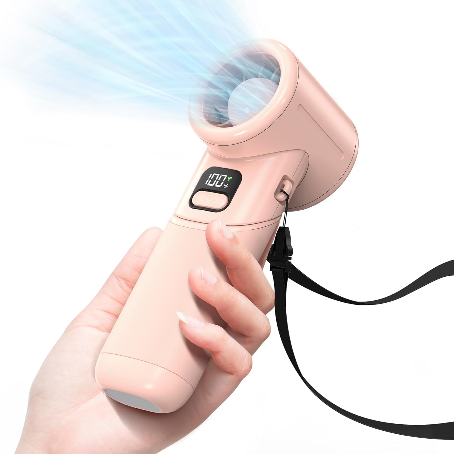 AMACOOL Portable Handheld Turbo Fan丨5 Speed Foldable Hand Fans丨Max 20 Hours Runtime丨Rechargeable Mini Pocket Cooling Fan for Travel, Outdoor Activities, Gifts for Women