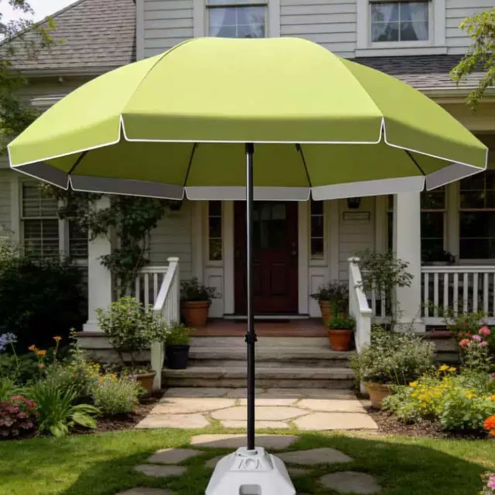 240 cm Okrągły Parasol Przeciwsłoneczny, Regulowany na Wysokość, Parasol Ogrodowy z Ochrona UV do Ogrodu, Taras, Balkon(Green)
