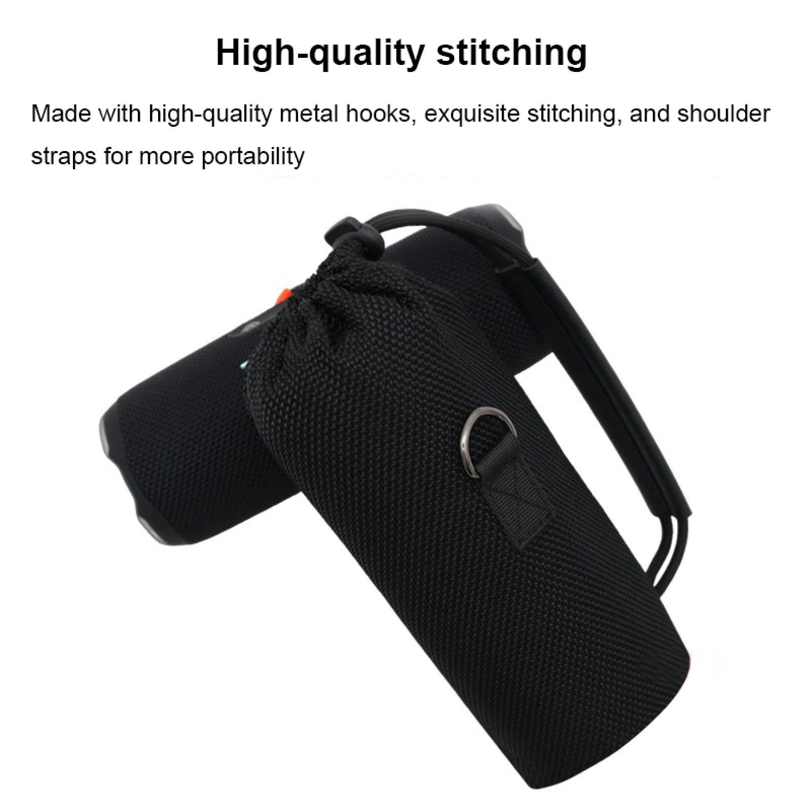 Sac portable pour JBL Flip 7 enceinte – Housse de protection perméable au son – Poche de voyage légère avec cordon de serrage et poignée confortable pour extérieur, camping, plage, rangement en voitur
